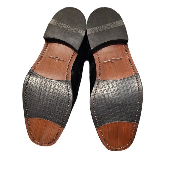 Florsheim Lexington Black Leather Kiltie Loafer Size 9 1/2 - Picture 2 of 9